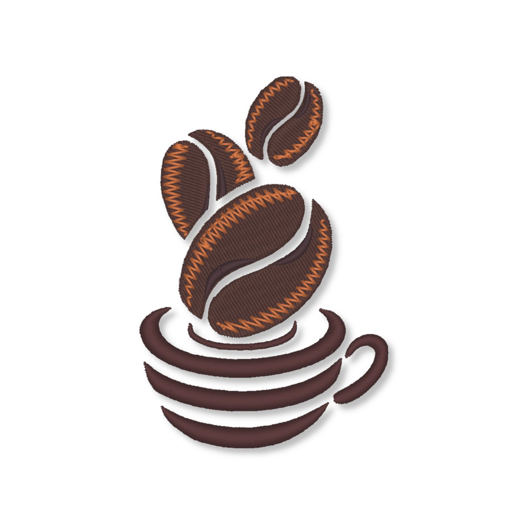 CUP OF COFFEE Machine Embroidery Designs Etsy