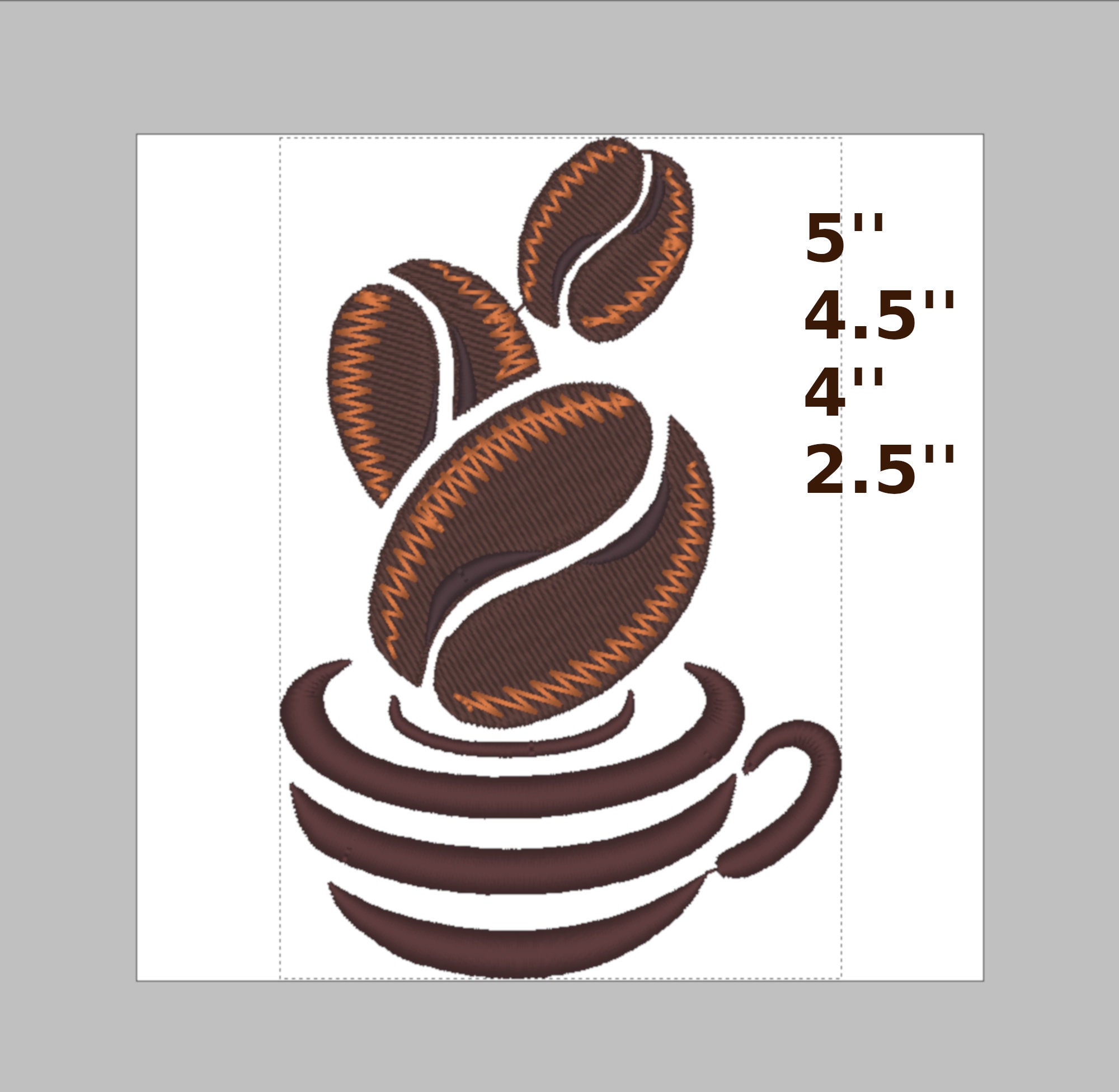 A Cup Of Coffee Embroidery
