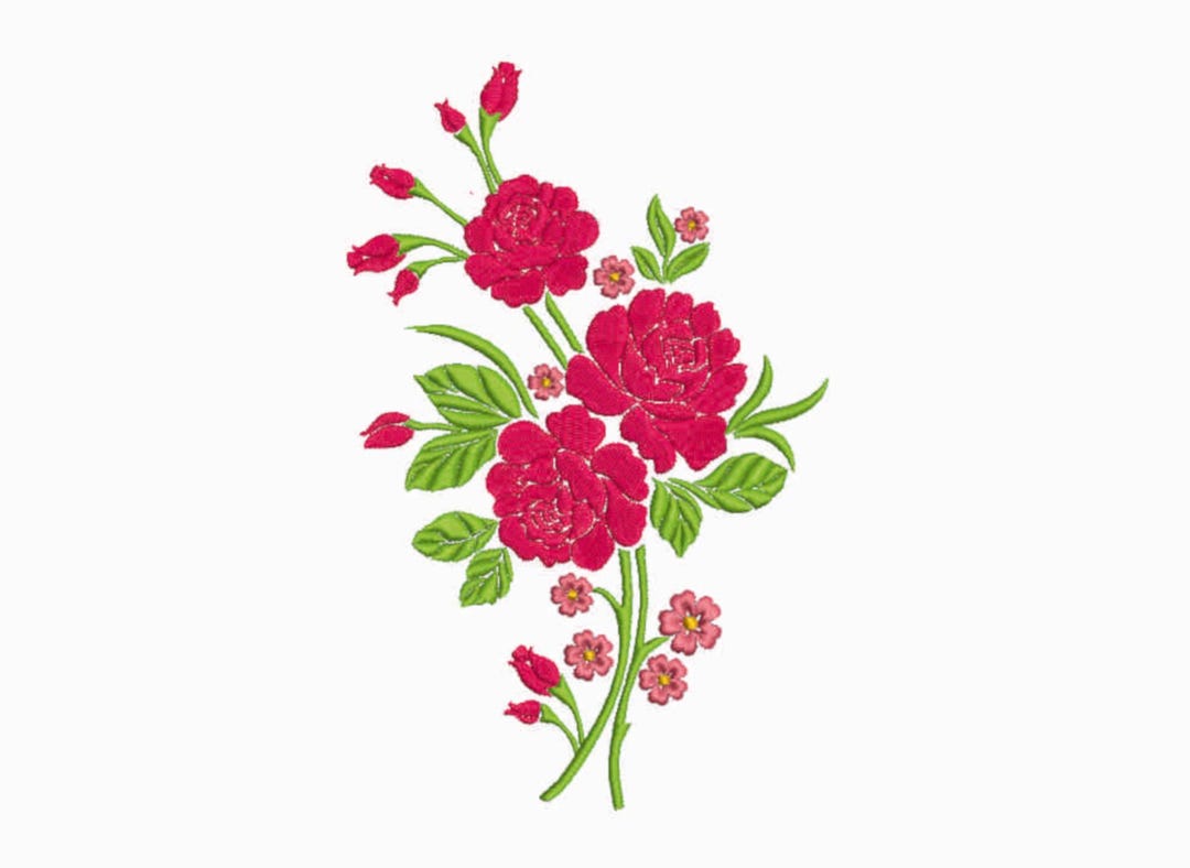 Machine Embroidery Roses Rose Machine Embroidery Design Mallows Flowers ...