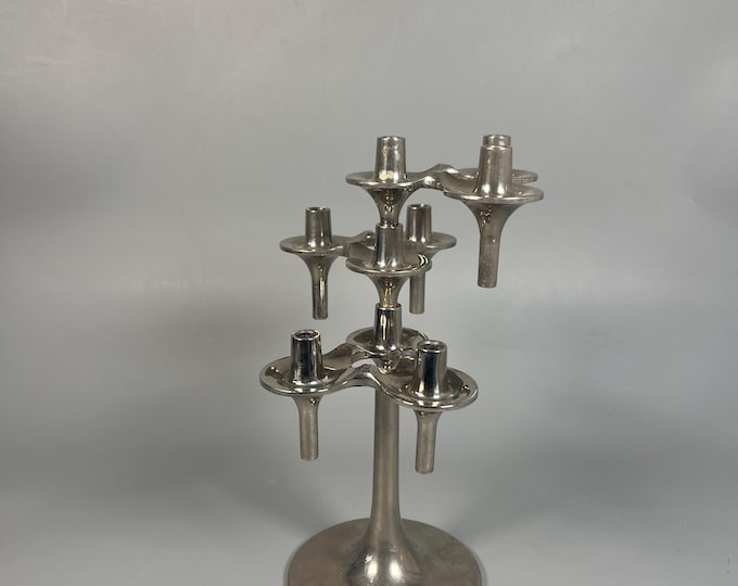 BMF Nagel Model Orion 3-piece set with stand - candle holder plug-in system from the 1970s