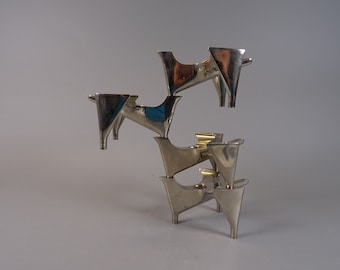 4 x Hammonia Motard candlesticks, candle holders, bird flight model from the 1970s