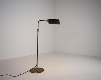 Messing Stehlampe mit einzigartiger Patina von Florian Schultz aus den 1970er Jahren