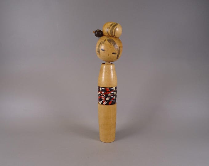Kokeshi doll wooden figure from Japan vintage, 70s -80s