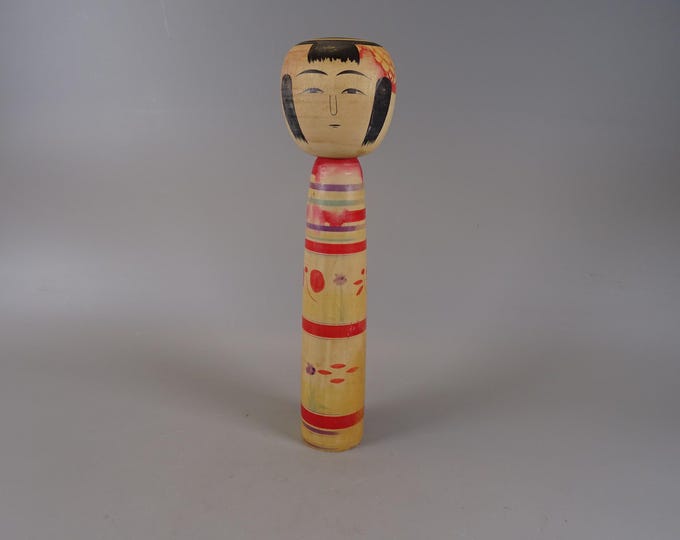 Kokeshi doll wooden figure from Japan vintage, 70s -80s