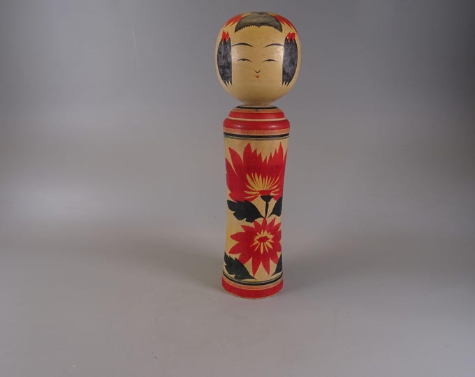 Kokeshi doll wooden figure from Japan vintage, 70s -80s