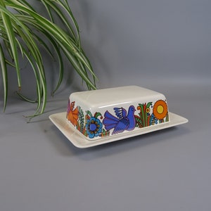 1 of 2 Villeroy and Boch Acapulco butter dish 70s boho tableware, mid century kitchenware, Christine Reuter.