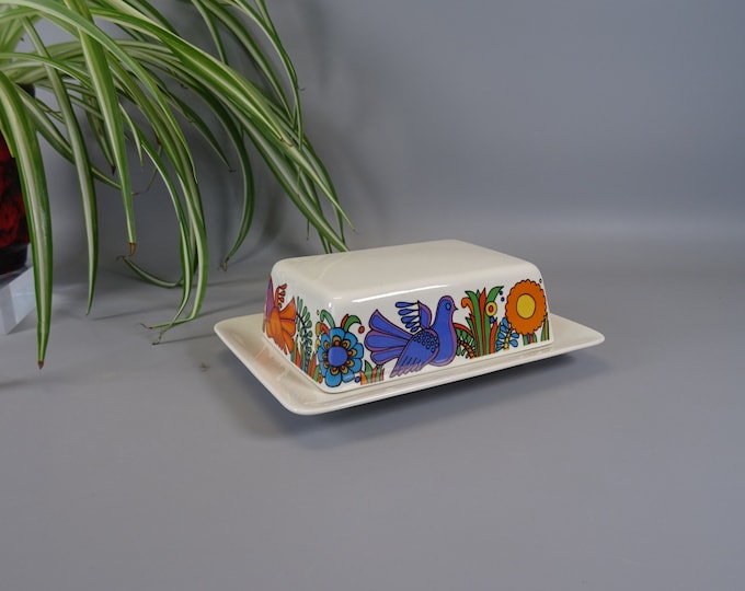 1 of 2 Villeroy and Boch Acapulco butter dish 70s boho tableware, mid century kitchenware, Christine Reuter.