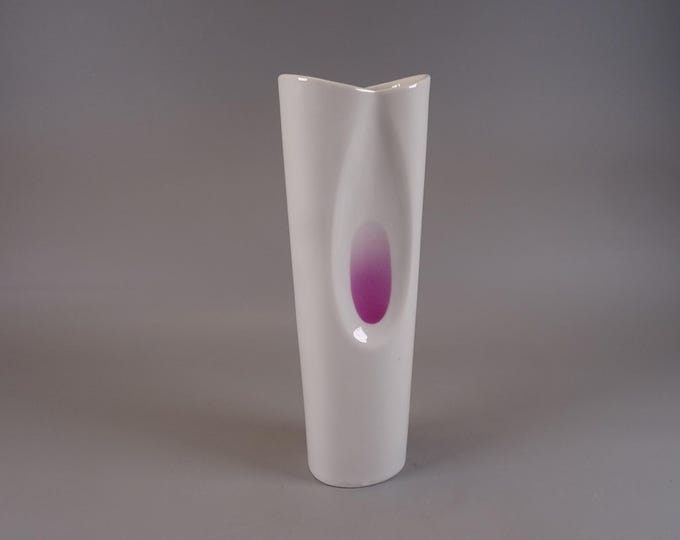 Rosenthal Porcelain Vase Design Tapoi Wirkkala, 80s Made in Germany Mid-Century Pop Art Vase