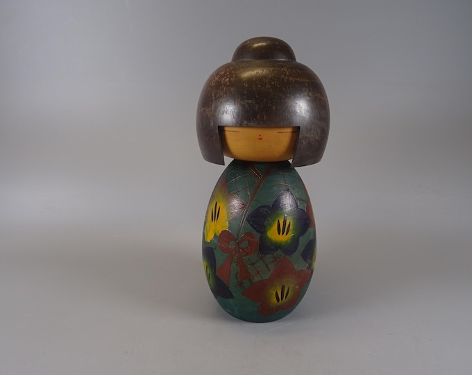 Kokeshi doll wooden figure from Japan vintage, 70s -80s