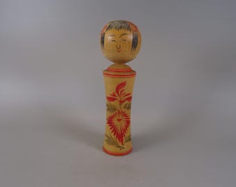Kokeshi doll wooden figure from Japan vintage, 70s -80s