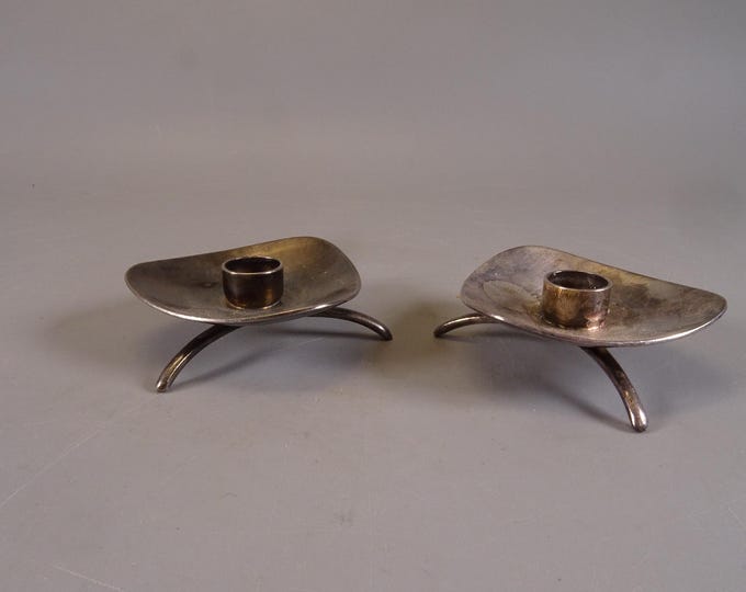 Set of 2 COHR Denmark Candlesticks Silver Plated