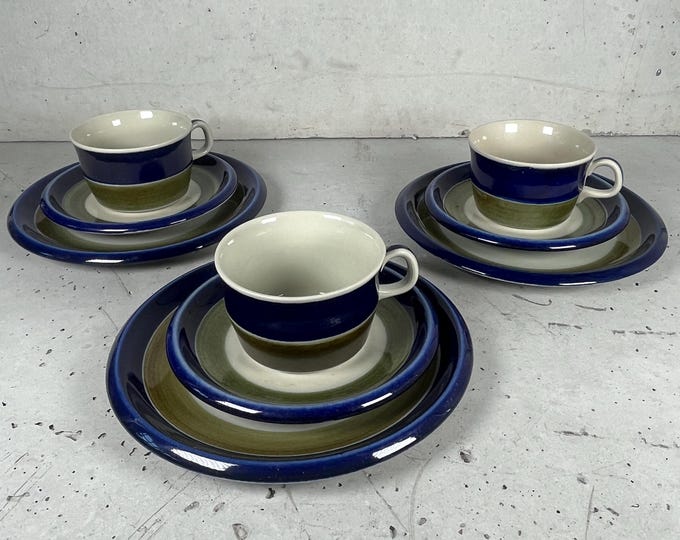Rörstrand Elisabeth cup set tea / coffee mid century pottery design 50s 60s vintage design
