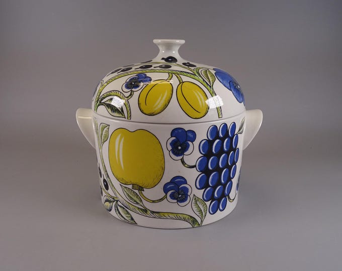 Arabia Finland Paratiisi tin with lid and handles