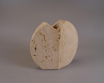 Travertine Vase Fratelli Mannelli 80s Design