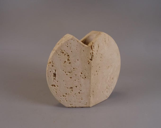 Travertine Vase Fratelli Mannelli 80s Design