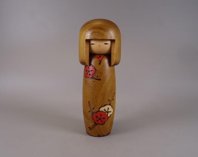 Kokeshi doll wooden figure from Japan vintage, 70s -80s