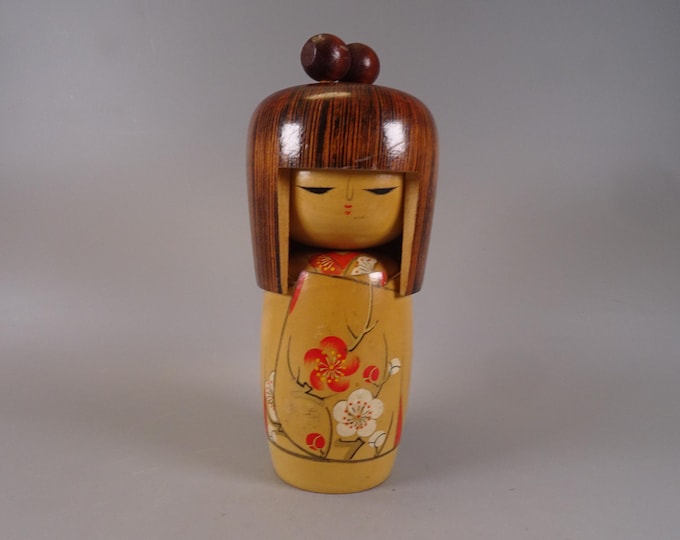 Kokeshi doll wooden figure from Japan vintage, 70s -80s