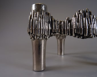 BMF Nagel Candlestick Candle Holder Silver-colored / Vintage