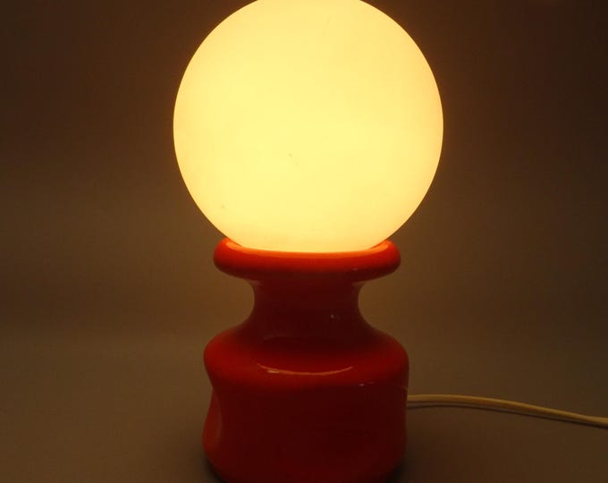 Vintage Lamp Ceramic Orange Space Age PAN Ceramic