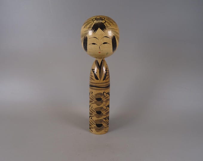 Kokeshi doll wooden figure from Japan vintage, 70s -80s