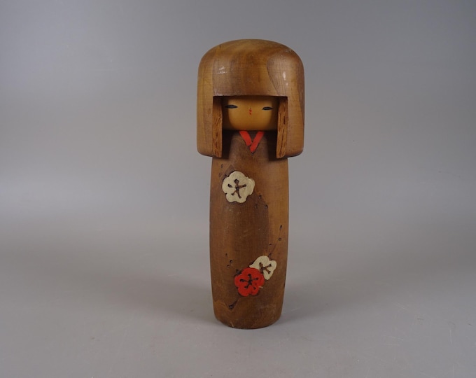 Kokeshi doll wooden figure from Japan vintage, 70s -80s