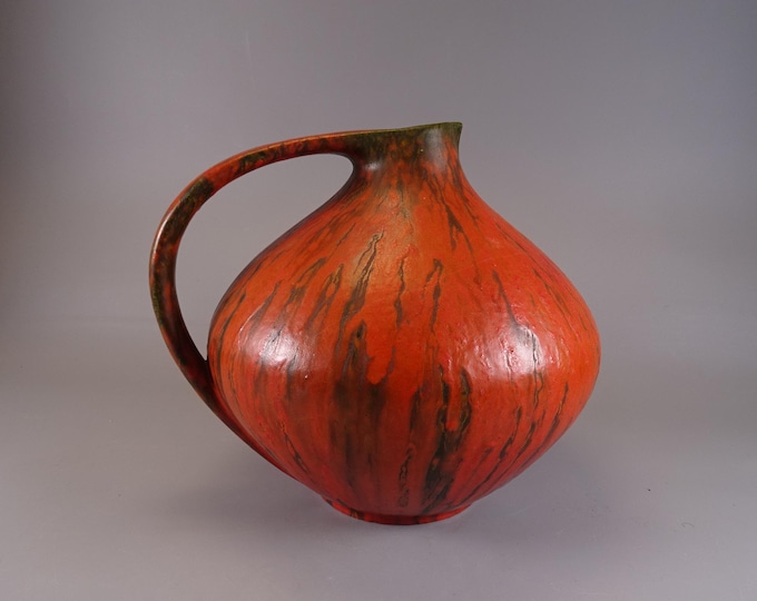 XXL Mid Century Handle Vase by Ruscha Vulcano from the 60s - 70s Vintage Design Vase