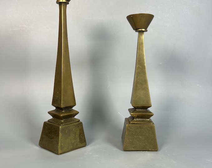 1970er Jahre Brutalistischer Bronze Kerzenständer E. Thelen Creation Germany 3-armig