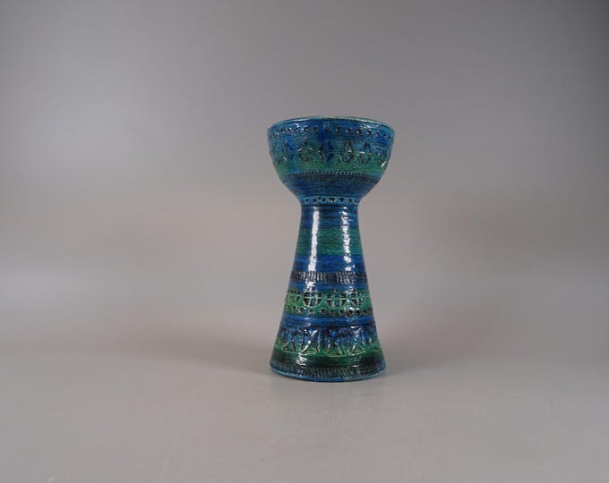 Bitossi candlestick from the 60s - 70s Rimini Blue