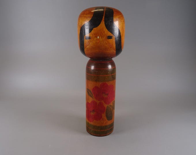 Kokeshi doll wooden figure from Japan vintage, 70s -80s