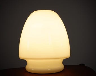 White opal glass lamp from the 1970s by Limburger Leuchten