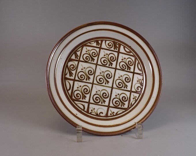 Plate large Brown Mist Collection Dansk Designs Denmark, Vintage 1970s