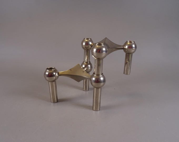 2x Original Nagel candle holders from the 70s, vintage