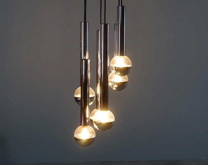 Staff Space Age 60s Mid Century Cascade Lamp Ceiling Lamp Chrome Mid Century Design