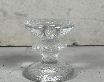 1x Iittala Finland Vintage Glass Candle Holder Signed TS / Timo Sarpanevas