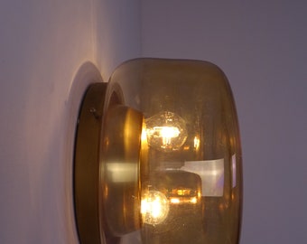 Golden ceiling lamp by Ralf Zimmermann Bamberg from the 1970s