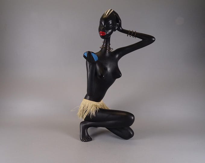 Cortendorf Figur Afrikanerin Germany 70er Jahre Vintage