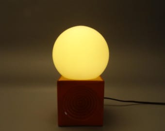 Vintage Lamp PAN Ceramic Orange Space Age