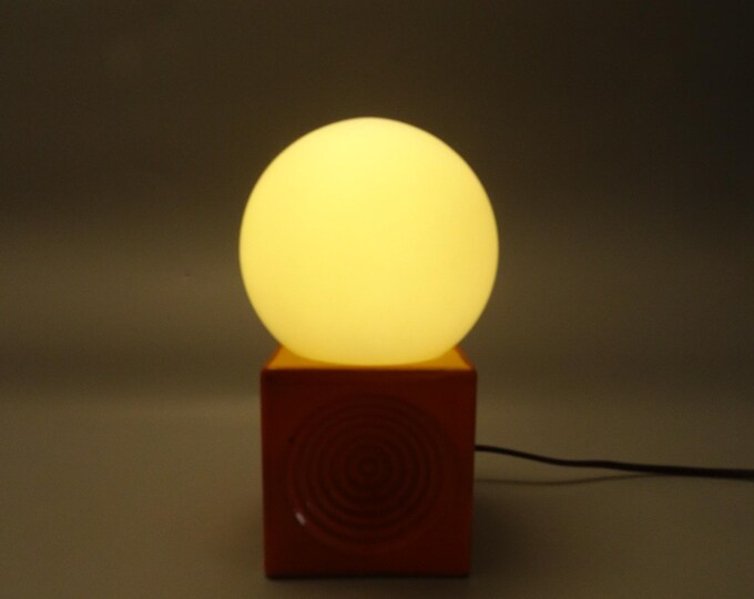 Vintage Lamp PAN Ceramic Orange Space Age