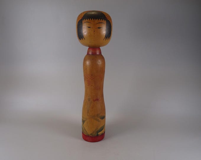 Kokeshi doll wooden figure from Japan vintage, 70s -80s
