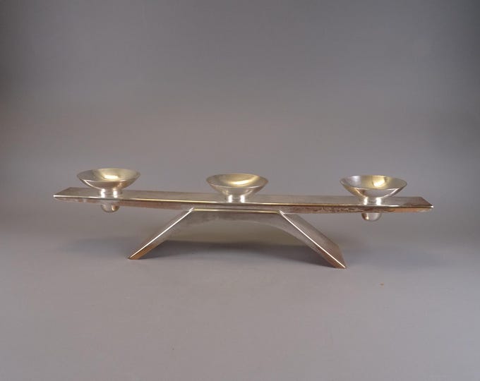 WMF Wilhelm Wagenfeld candlestick silver modular candle holder table lamp