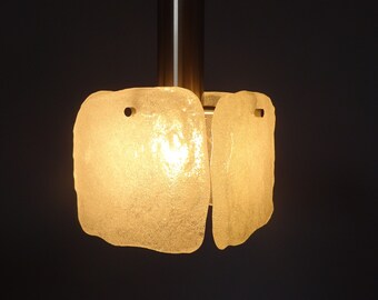 1 of 2 design lamps from the 70s ice glass ceiling lamp by T.J. Squid