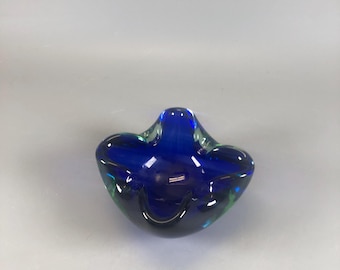 Murano glass ashtray, made in Italy from the 1980s Blue / Green