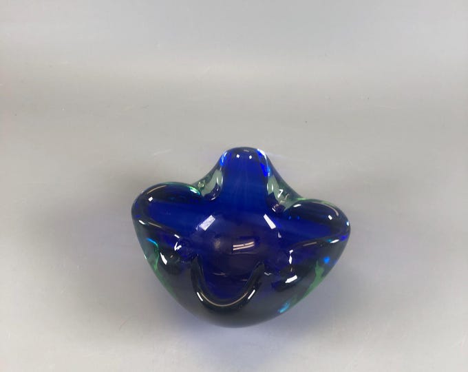 Murano glass ashtray, made in Italy from the 1980s Blue / Green