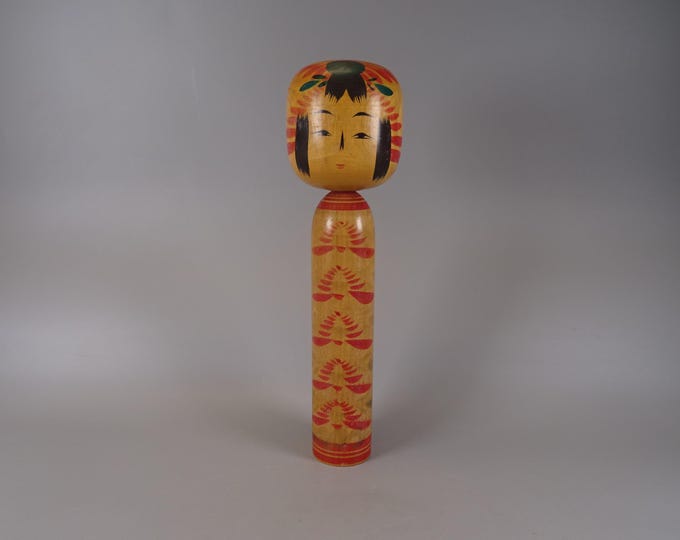 Kokeshi doll wooden figure from Japan vintage, 70s -80s
