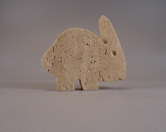 Travertine figure rabbit Fratelli Mannelli 80s design