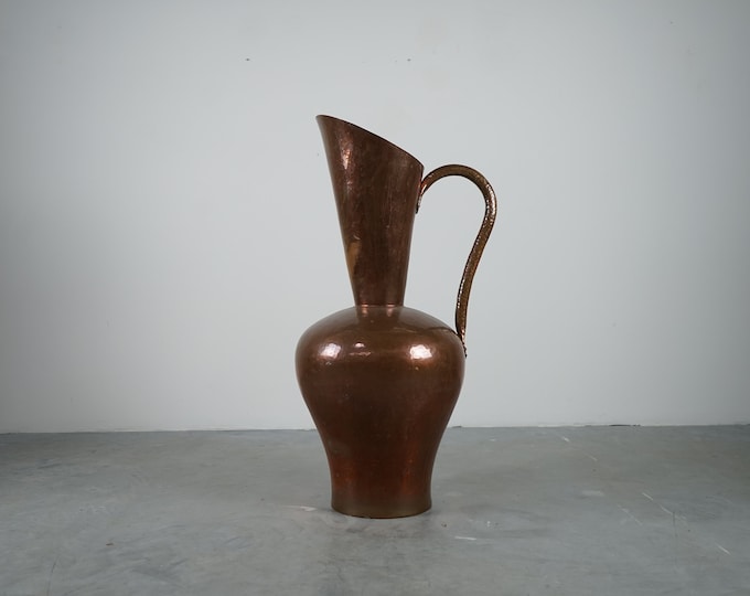 Flower vase XXL, copper, jug, vintage 60s, 70s EE
