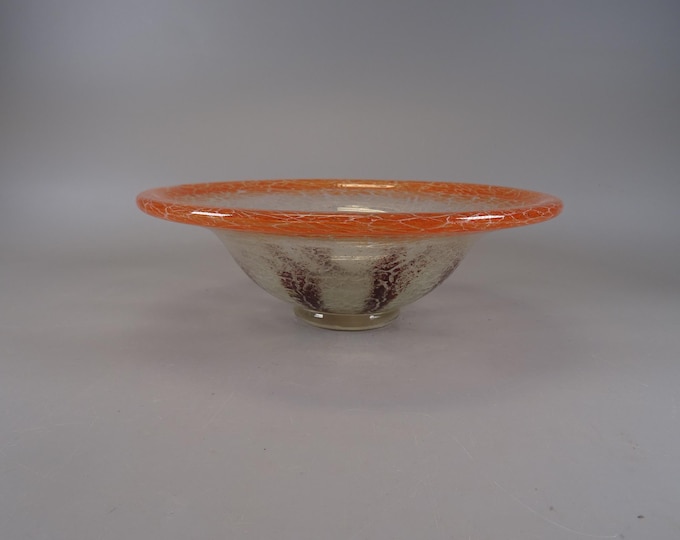 WMF Ikora glass bowl, Karl Wiedmann, orange (not orange).