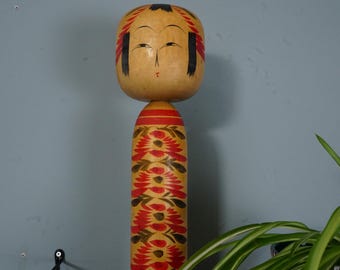 XXL Kokeshi Doll Wooden Figure from Japan Vintage, 70s -80s NO.3