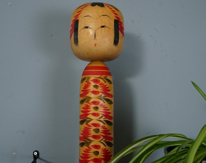 XXL Kokeshi Doll Wooden Figure from Japan Vintage, 70s -80s NO.3