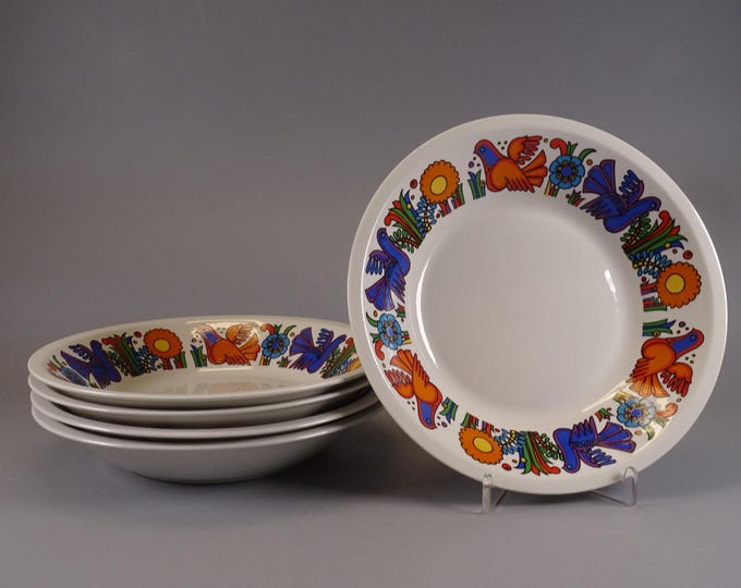 Villeroy and Boch Acapulco Soup Plate 70s Boho Tableware, Mid Century Kitchenware Christine Reuter
